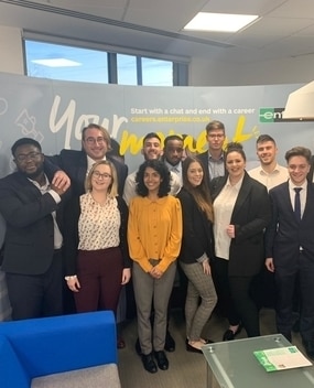 Group of employees at career fair