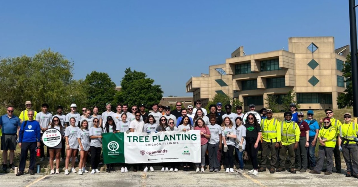 Employés d’Enterprise lors d’un événement de plantation d’arbres à Chicago, Illinois
