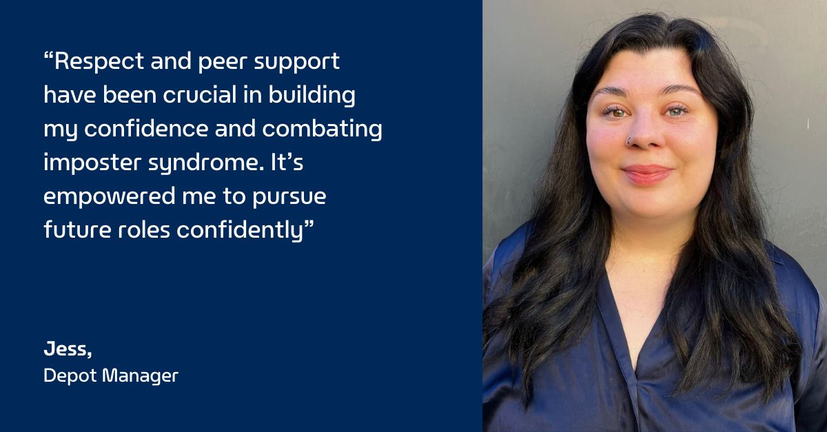 Picture of Enterprise Mobility team member next to her quote summarizing her career and promotions